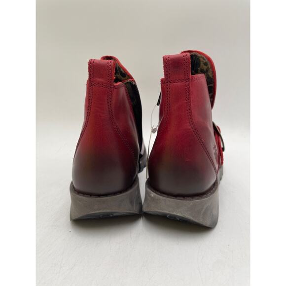 FLY London SIAS812 Women's NEW Soft-Toe Boot Red EU Size 39 NIB - Picture 7 of 11